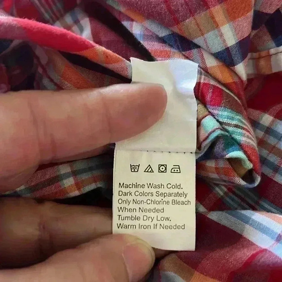 Chaps by Ralph Lauren Plaid Short Sleeve Shirt - Picture 6 of 6